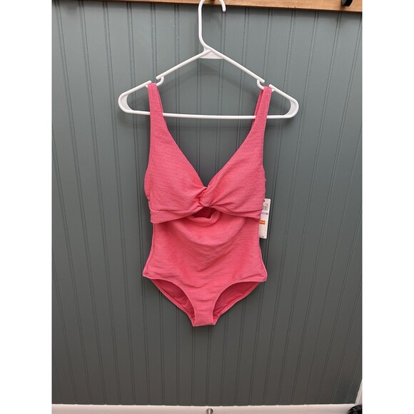 Anne Cole Dream Weaver Twist Front  Melon One Piece Swimsuit women's  Size 6 - Picture 1 of 6